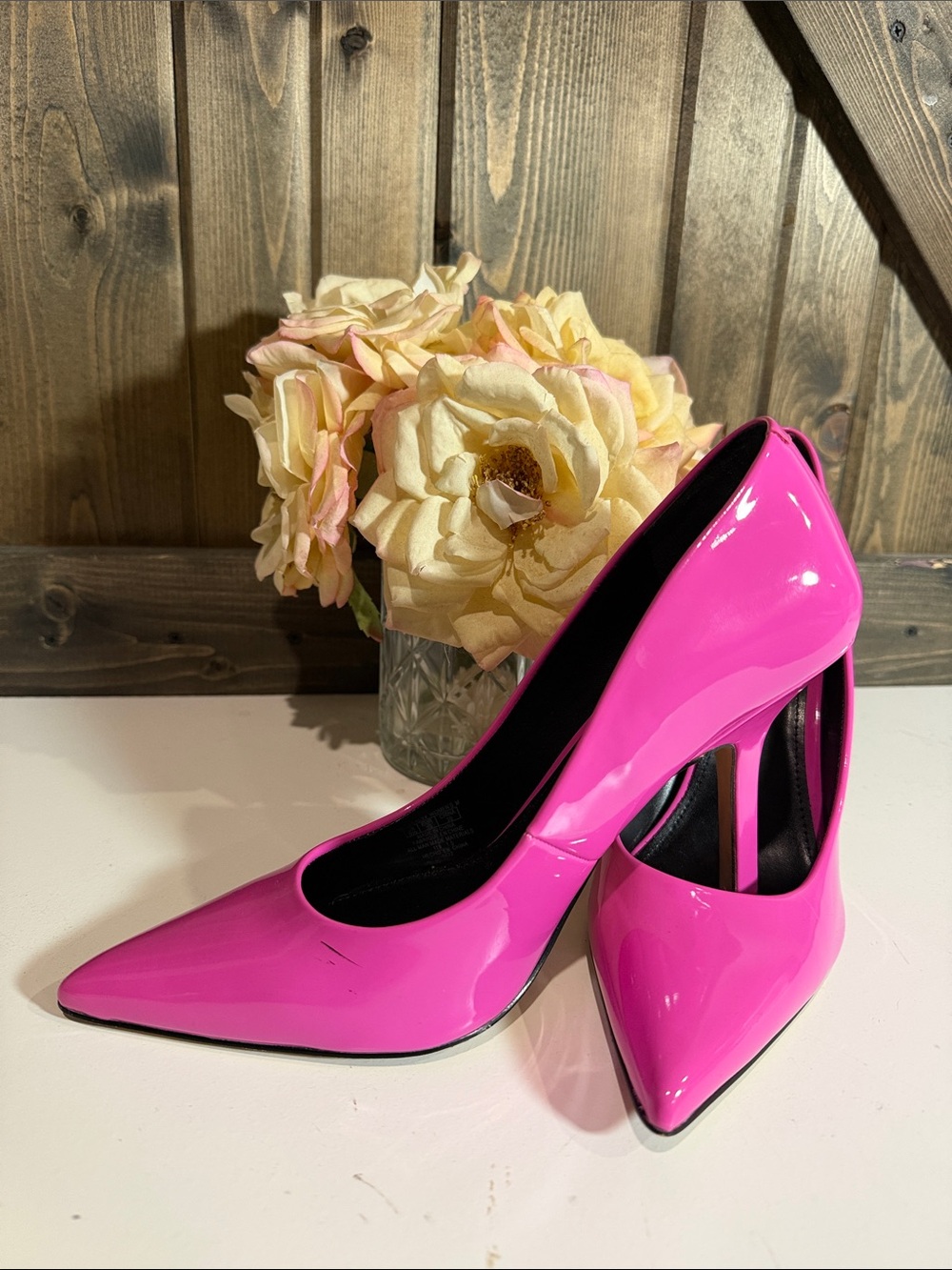 Marc Fisher Hot Pink Patent Pointed-Toe Stiletto Pumps